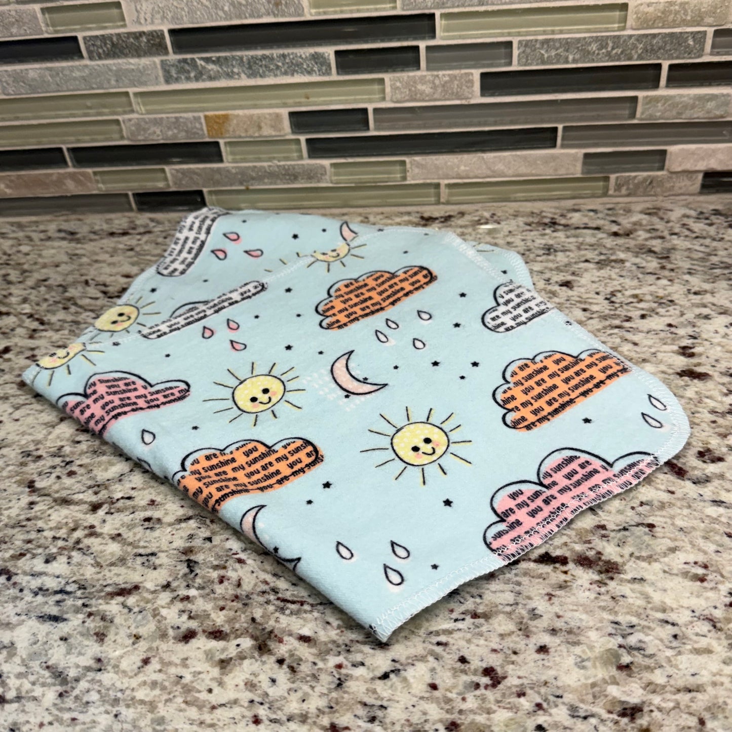 SALE! Single Flannel Burp Cloth